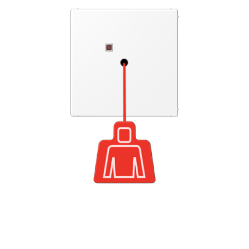 Pulsador con tirador. LS blanco mate