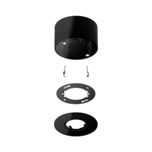 Kit montaje superficie det. KNX Negro