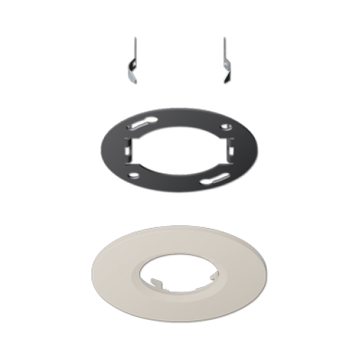Kit montaje empotrado detector. Acero