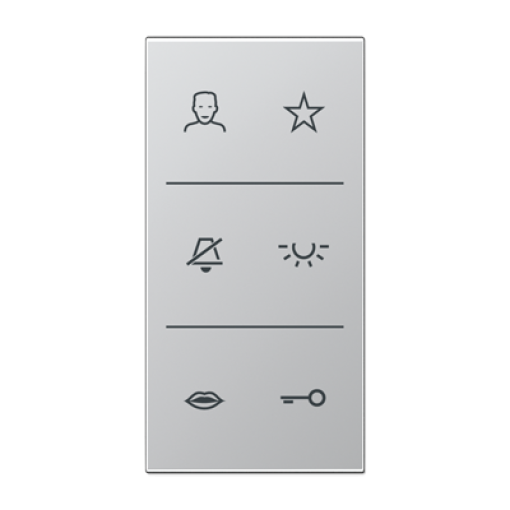 Placa con símbolos video. LS aluminio