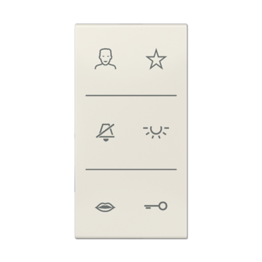 Placa csímbolos video CD blanco marfil