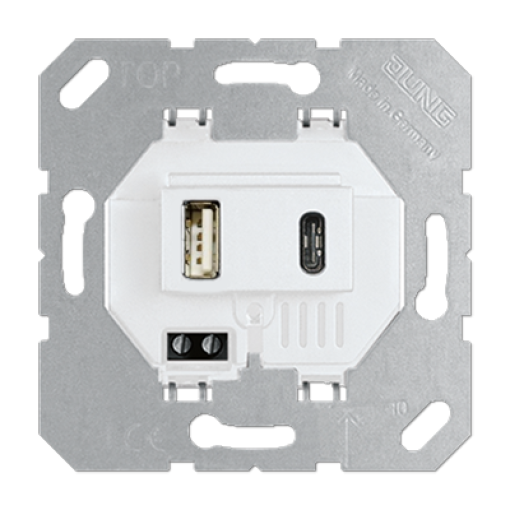 Mecanismo cargador USB. Blanco alpino