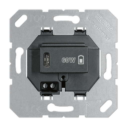 Cargador USB PD tipo C. Negro