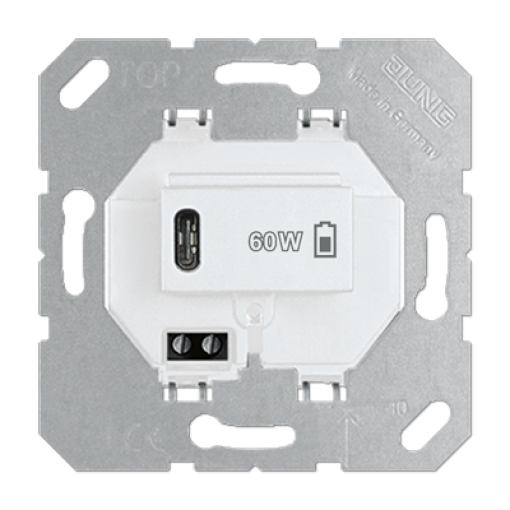 Cargador USB PD tipo C. Blanco alpino