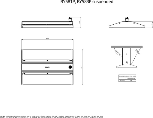 GentleSpace gen4, 144 W, 25000 lm, 4000 K, DALI, Interact Ready, Feixe largo, IP65, IK07