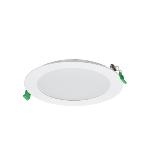 CoreLine SlimDownlight, All-in, 10 W, 1080 lm, 1150 lm, 3000 K, 4000 K, Sem fios, Interact Ready, Texturado, EL-ready