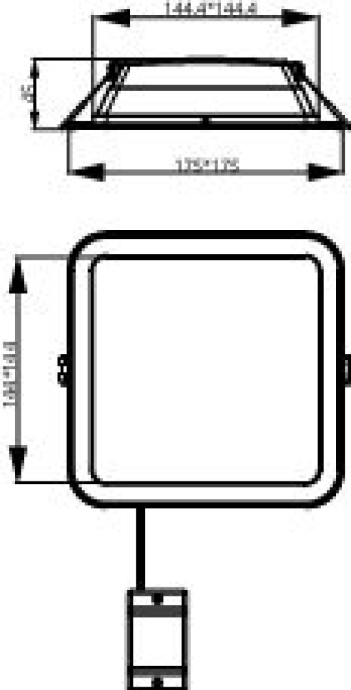 DN065B G4 LED12830 12W 220-240V L150 SQ