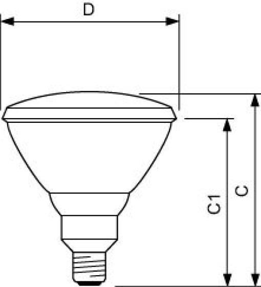 PAR38 IR 175W E27 240V CL 1CT12