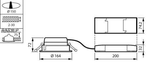 DN560B LED12S840 PSU-E C PG WH