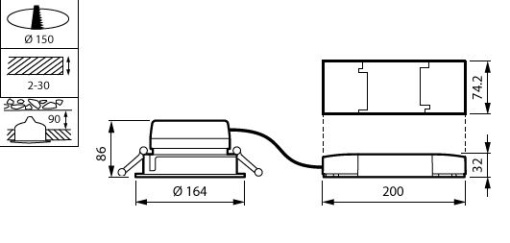 DN561B LED12S830 PSU-E C WH