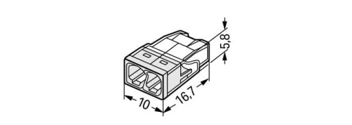 Ligador WAGO 2273-202 / 2 Polos