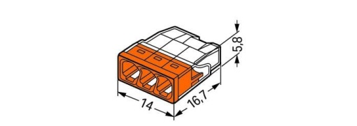 Ligador WAGO 2273-203 / 3 Polos