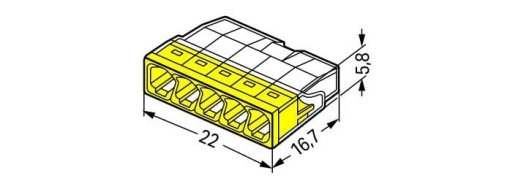 Ligador WAGO 2273-205 / 5 Polos