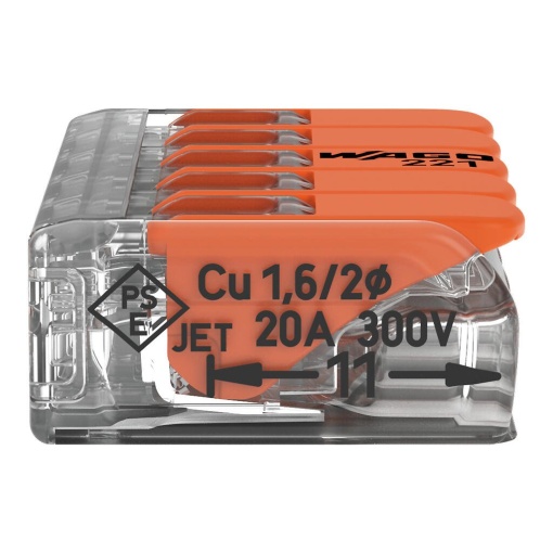 Ligador WAGO 221-415 / 5 Polos