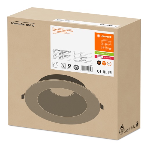 DOWNLIGHT UGR19 ZIGBEE DN195 21 W 840 WT IP54 ZBVR