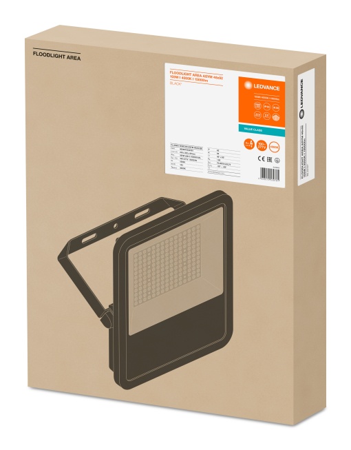 FLOODLIGHT AREA 105 W 4000 K BK