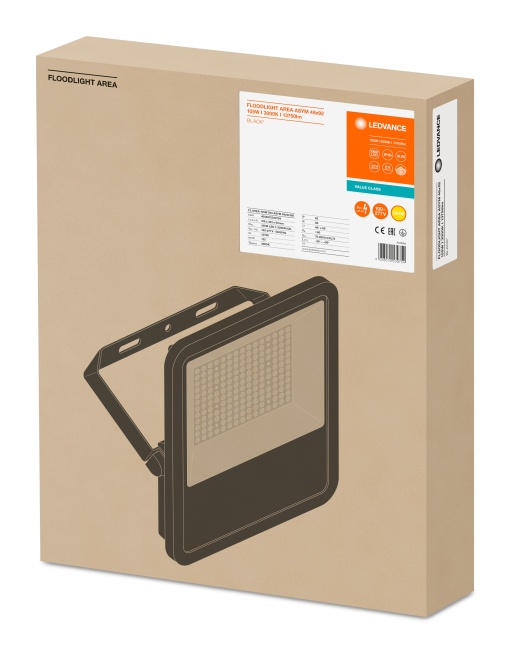FLOODLIGHT AREA 105 W 3000 K BK