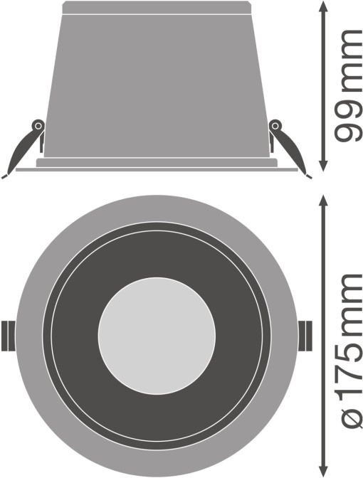 BIOLUX HCL DOWNLIGHT DALI DN150 S 21W TW DALI
