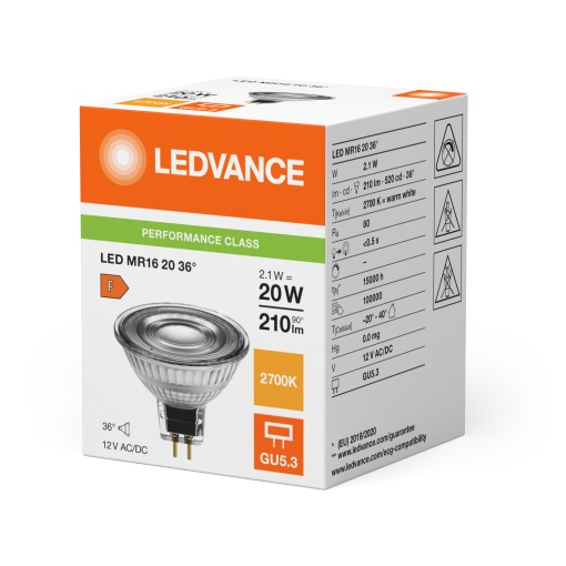 LED MR16 P 2.1W 827 GU5.3