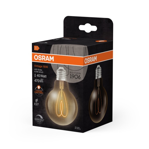 Vintage 1906 LED CLASSIC Globe Dimmable 4.9W 922 Gold E27