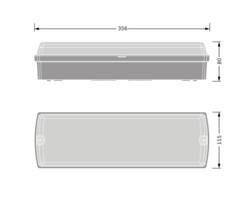 BULKHEAD COMPACT RECTANGULAR SENSOR RC SEN V 8W CPS IP65 WT