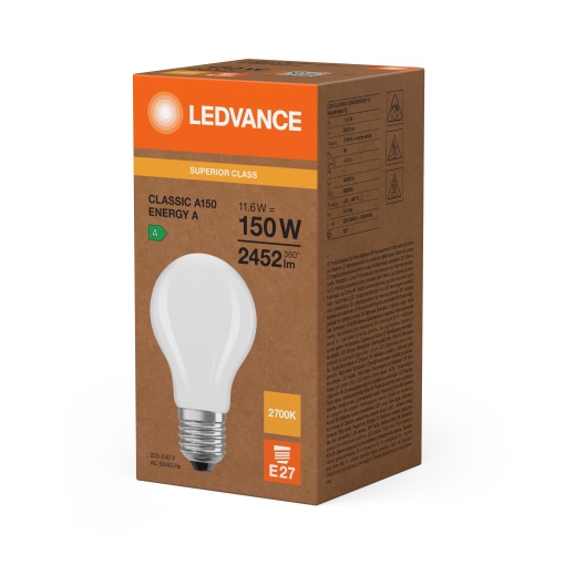 LED CLASSIC A ENERGY EFFICIENCY A S 11.6W 827 Frosted E27