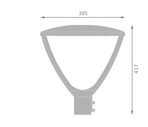 URBAN LANTERN SYMMETRIC 59W SYM PS 822-827 IP66 GY