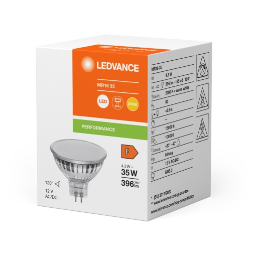 LED MR16 P 4.3W827 GU5.3