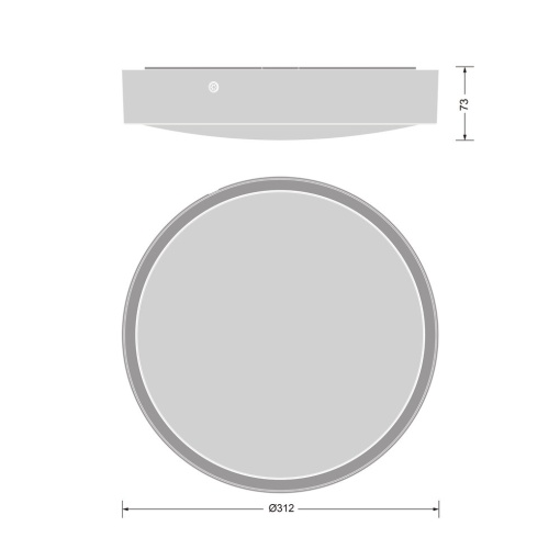 BULKHEAD ROUND SENSOR 300 P 18W CPS WT