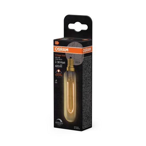 Vintage 1906 LED Special Shapes Dimmable 4.8W 822 Gold E14