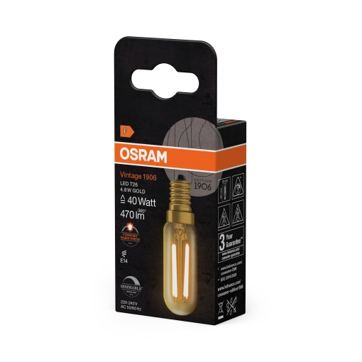 Vintage 1906 LED Special Shapes Dimmable 4.8W 822 Gold E14
