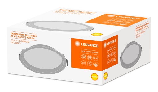 DOWNLIGHT ALU 200 35 W 3000 K IP44IP20 WT