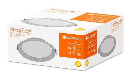 DOWNLIGHT ALU 150 14 W 3000 K IP44IP20 WT