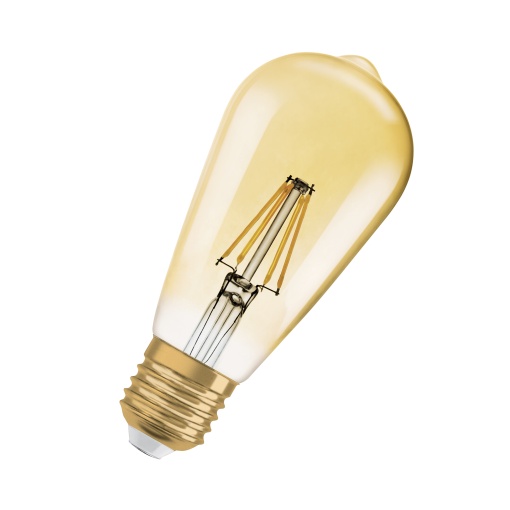Vintage 1906 LED EDISON 4W 824 Gold E27