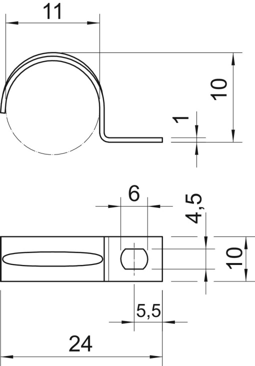 Abraçadeira metálica uma patilha 11mm Aço eletrogalvanizado