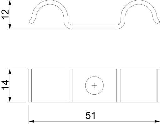 Abraçadeira metálica duas patilhas 12mm Aço eletrogalvanizado