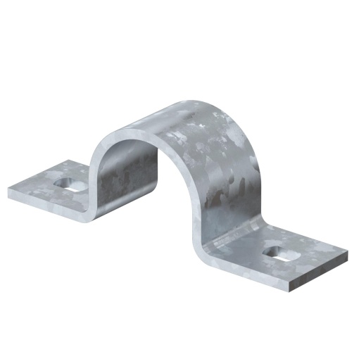Abraçadeira metálica duas patilhas 32mm Aço galvanizado por imersão a quente após maquinação