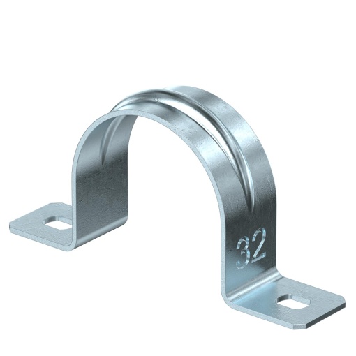 Abraçadeira metálica duas patilhas 32mm Aço eletrozincado