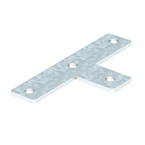 Placa de união versão em T 200x95x40x5 Aço galvanizado por imersão a quente após maquinação