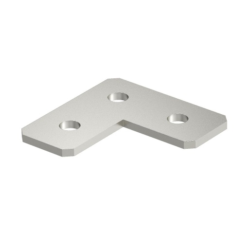 Placa de união versão em L 90x90x40x4 Aço inoxidável, livre de ferrugem A2 1.4301 brilhante, pós-tratamento