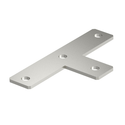 Placa de união versão em T 200x95x40x4 Aço inoxidável A4 1.4571 brilhante, pós-tratamento
