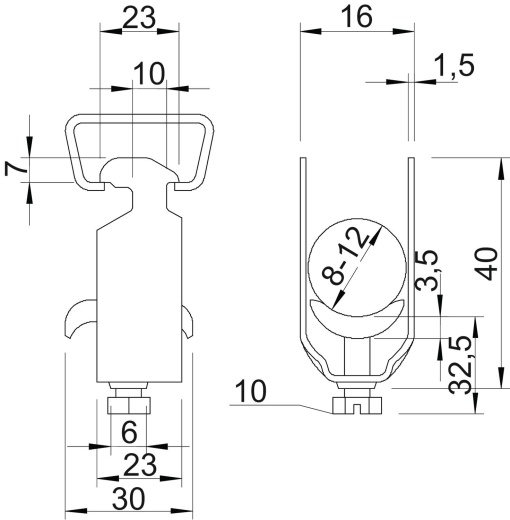 Abraçadeira BBS com placa metálica 8-12mm Aço galvanizado por imersão a quente após maquinação