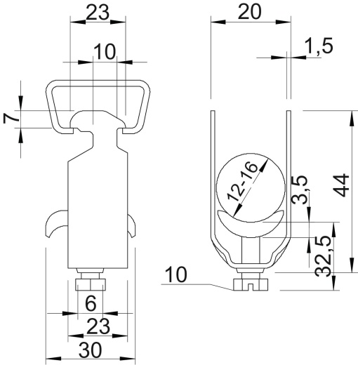 Abraçadeira BBS com placa metálica 12-16mm Aço galvanizado por imersão a quente após maquinação