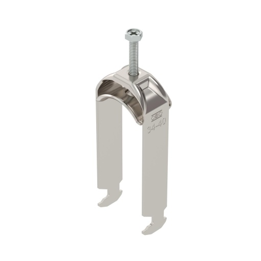 Abraçadeira BBS 2056 dupla 34-40mm Aço inoxidável, livre de ferrugem 1.4301 A2 1.4301 brilhante, pós-tratamento