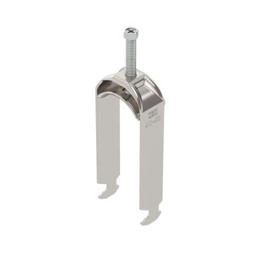 Abraçadeira BBS 2056 dupla 40-46mm Aço inoxidável, livre de ferrugem A2 1.4301 brilhante, pós-tratamento