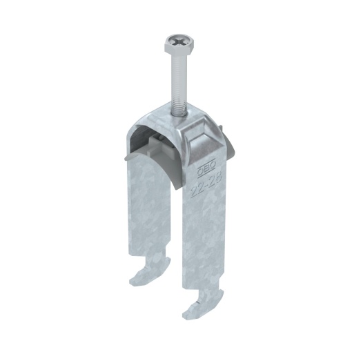Abraçadeira BBS 2056 dupla 22-28mm Aço galvanizado por imersão a quente após maquinação