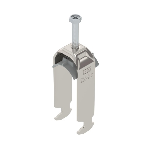 Abraçadeira BBS 2056 dupla 22-28mm Aço inoxidável, livre de ferrugem A2 1.4301 brilhante, pós-tratamento