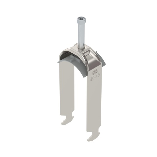 Abraçadeira BBS 2056 dupla 40-46mm Aço inoxidável, livre de ferrugem A2 1.4301 brilhante, pós-tratamento