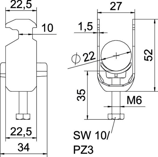 Abraçadeira BBS 2056 16-22mm Alumínio