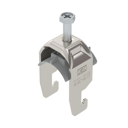 Abraçadeira BBS 2056 22-28mm Aço inoxidável, livre de ferrugem A2 1.4301 brilhante, pós-tratamento